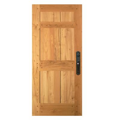 China Waterproof Solid Wood Slab Timber Door Sliding Timber Interior Flat Panel Barn Doors / Swing Entry Wood Bedroom Barn Doors for sale