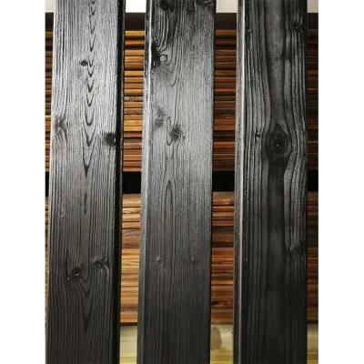 China Black Pine Traditional Exterior Wall Panel Wood Cladding for sale