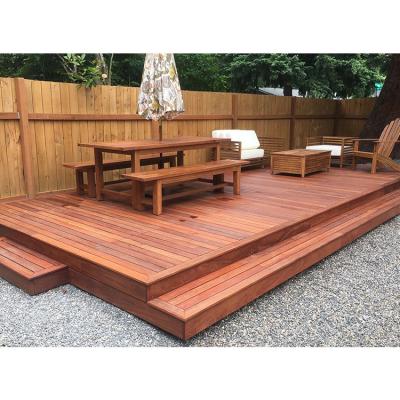 China Modern wax oiled myanmar teak wood balcony decking for sale