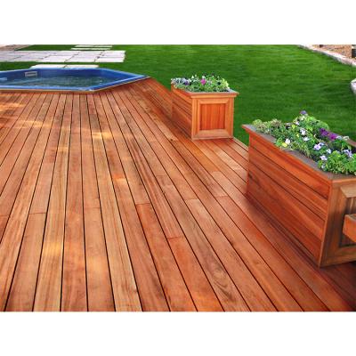 China Modern Natural Brazilian Teak Cumaru Hardwood Decking for sale