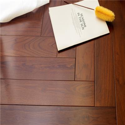 China Modern Color Herringbone Chinese Teak Walnut Solid Wood Flooring for sale