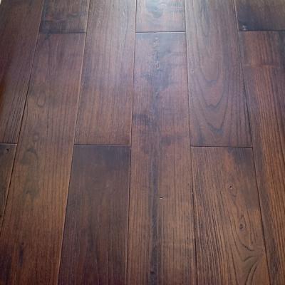 China Modern reclaimed handscraped wood flooring T and G of solid teak for sale