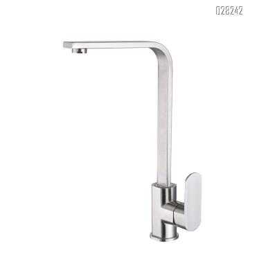 China Contemporary Solid Stainless Steel Kitchen Mixer Taps Kitchen Faucet for sale