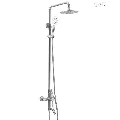 China Without Luxury Stainless Steel Rainfall Bathroom Shower Combo Mixer Set Wall Mounted Rainfall Shower Head System For Hotel for sale