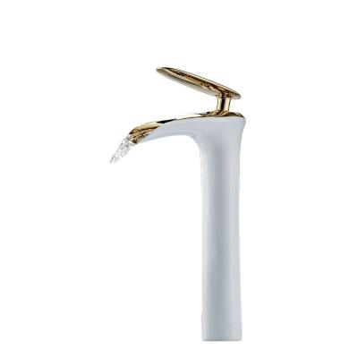 China Metered Faucets Chrome Plated Bath Waterfall Faucet Brass Faucets For Bathroom for sale