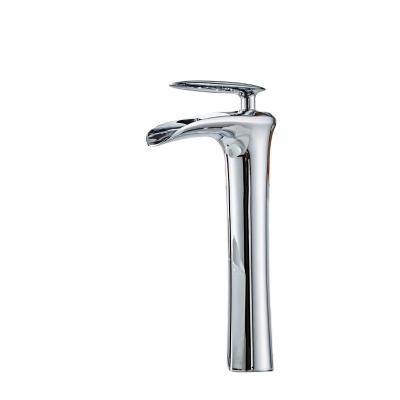 China Metered Faucets Chrome Deck-Mounted Brass Basin Faucet Faucets For Bathroom for sale