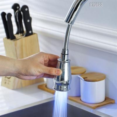 China Electric High Quality Single-Handle Pull-Down Sprayer Kitchen Faucet With LED Light for sale