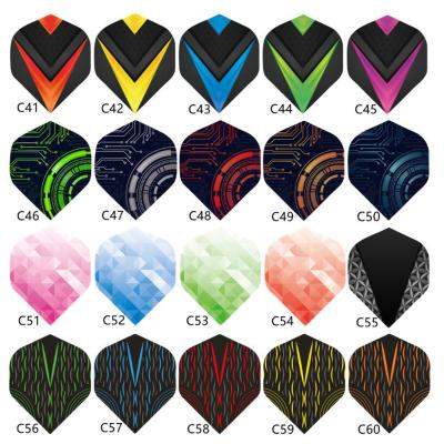 China Whole-sale PET Customized Dart Flights Wings For Tungsten Dart Brass Darts Steel Tips Soft Tip for sale