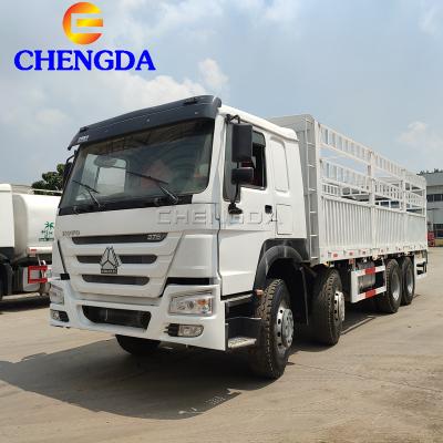 China Sino Cargo 30 Ton Howo Cargo Truck 371 8x4 Used Truck Barrier For Sale 8.5x2.5x3.3 for sale