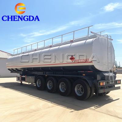 China Truck Trailer 4 Axles Tank Trucks Semi Trailer Cimc White Liquid Fuel Tank Trailer For Sale for sale