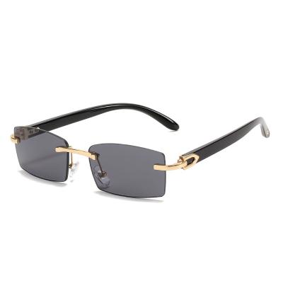 China Fashion Sunglasses 2022 High Quality Square Rimless Sunglasses New Fashion Sun Glasses for sale