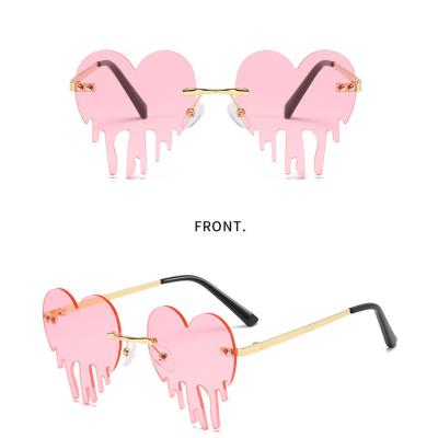 China New trend sunglasses women's sunglasses personality colorful ocean film tears sunglasses women's foreign trade border glasses for sale