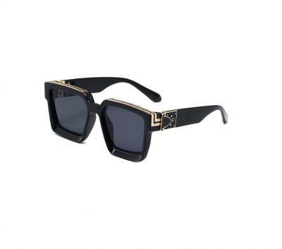 China Square mirror style custom 2022 new fashion sunglasses flat surface women's plastic gradient uv400 sunglasses for sale