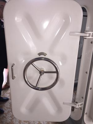 China White Plastic Coating Treatment Marine Doors / Marine Steel Watertight Hatch Door for sale