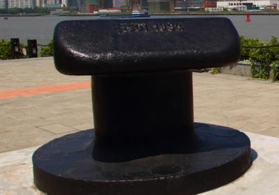 China Het epoxy Hoofdtype Uit gegoten staal van Inleidingsmarine bollard single T Te koop