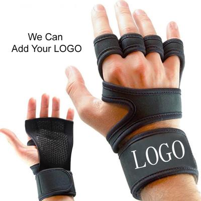 China Wrist band 30cm/anti-slip GEL Custom Anti-slip Wrap Wrist Support Weightlifting Workout Gym Outdoor Cross Gloves for sale