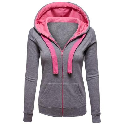 China JACKETOWN Fleece Linner Hoodie Anti-Shrink High Quality Women Fitted Zipper Sweatshirt Winter - for sale