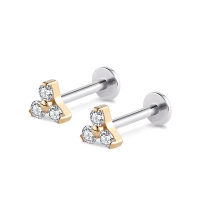 China 2022 Romantic OEM G23 Zircon Polish Breast Piercing Titanium Nipple Tongue Ring Chest Ornament Titanium Nipple Ring Body Piercing Jewelry for sale