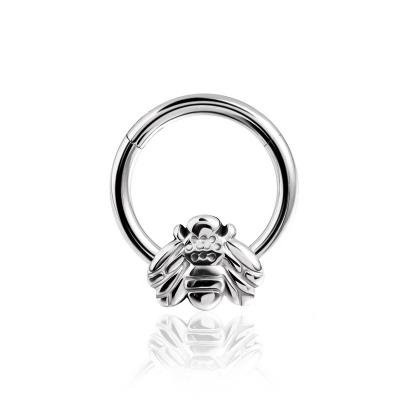 China Ring Like Bee Women Popular China Unique Design Titanium Steel Wholesale Romantic Titanium Steel Nose Piercing G23 Piercing Jewelry for sale