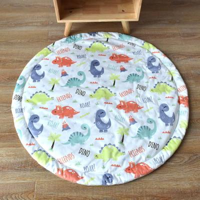 China Colorful Cartoon Soft Animal Around Newborn Crawling Bilateral Printing Children Kids Play Carpet Baby Floor Mat for sale