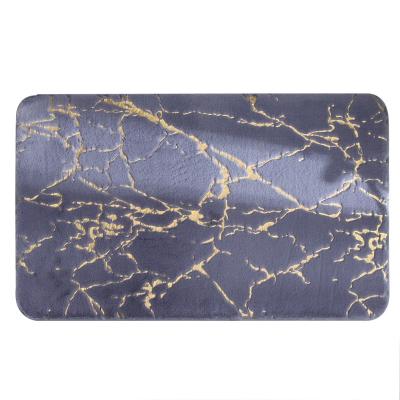 China Washable Faux Fur Rabbit Fur Bath Mat With Foil Gold Soft And Water Absorbent Different Colors Available for sale