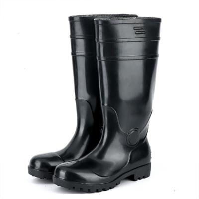 China Hot Selling Steel Toe Construction Worker Safety Rain Factory PVC Boots Shoes for sale