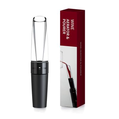 China 2022 Cost Effective 2 In 1 Custom Acrylic Bar Bottle Pourer Wine Accessory Aerator for sale