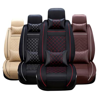 China Fly5D Luxury Car Interior Accessories Glaze 3D Car Seat Cover PU Leather Silk Breathable Car Seat Cover for sale