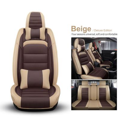 China Fly5D Leather Universal Full Set 5-Seats SUV Cushions PU Leather Luxury Durable 5D Car Seat Covers for sale