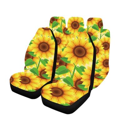 China Fashionable Sports Sunflower Car Seat Covers Sunflower Pattern For Women Girls Car Seat Covers Protect With Universal for sale