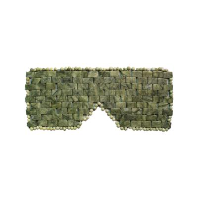 China Practical Economy Jade Stone Factory Natural Supply Yellow and Green 100% Natural Eye Patch for sale