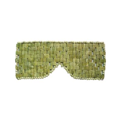 China Natural Hot Selling 100% Natural Yellow and Green Jade Exquisite Workmanship Blindfold Rose Quartz for Eye for sale