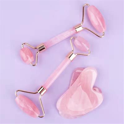 China Whitening jade roller gua sha set beauty gua sha for face massager guasha stone crystal jaderoller for sale