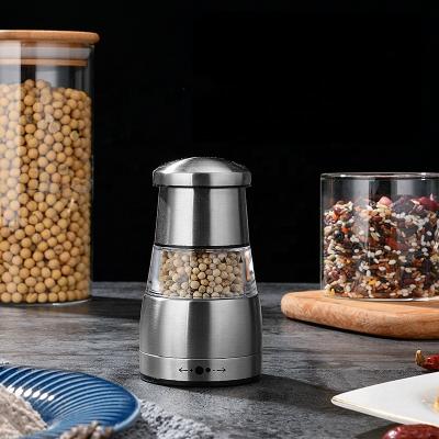 China Hot Selling Viable Amazon LFGB Approved Adjustable Ceramic Grinder Stainless Steel Salt and Pepper Grinder Set for sale