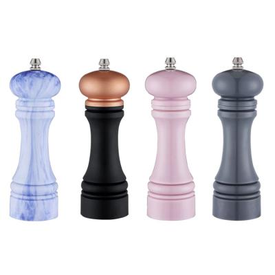 China New Viable Model Manual Rose Gold Salt and Pepper Grinder Set Hand Operated Adjustable Pepper Mill for sale