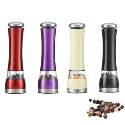 China Hot selling viable salt and pepper grinder set stainless steel electric spice grinder for kitchen for sale