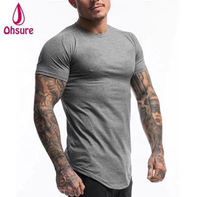 China Promotional Anti Shrink Tee Fitness Gym T Shirt Raglan Sleeve Bodybuilding T-shirt for sale