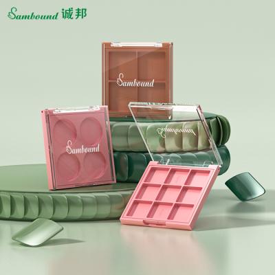 China Recyclable Custom Empty Plastic Display Container Private Label Eyeshadow Palette Solid Nail Polish Palette for sale