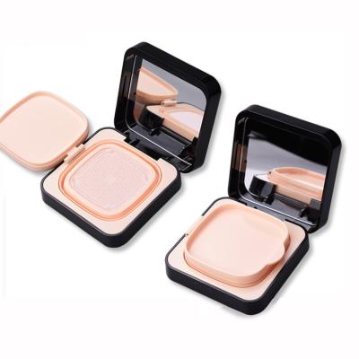 China Air cushion case with 17ml jar empty square bb cream air cushion mirror air container cosmetics 72mm pressed powder compact stackable compact case for sale