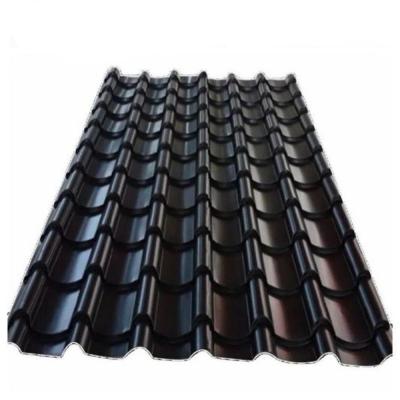 China Galvanized 28b Gauge Aluzinc Corrugated Solar Fiber Cement Roofing Sheet 20 Black Foot for sale