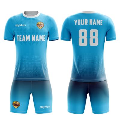 China Shirts & Tops Cool Youth Team Wear Football Uniforms Soccer Jerseys Custom Sublimation Printing Breathable Football Shirts for sale