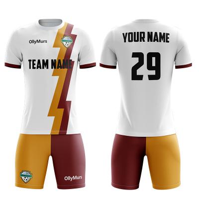 China Shirts & Complete Youth Soccer Jersey Latest Design Your Own Custom Football Uniforms Team Soccer Wear Set Cheap for sale