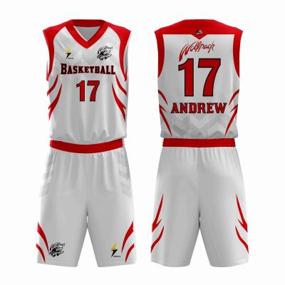 China New Arrivals Breathable Kids Referee 100%Polyester Custom Fabric Sublimation Basketball Uniform Quick Dry Sets Design For Men for sale