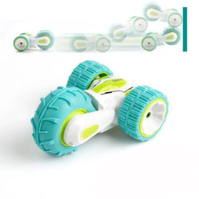 China 2022 RC Hobby Double Roll Stunt Car Kid Rechargeable Car With Remote Control For Kids for sale