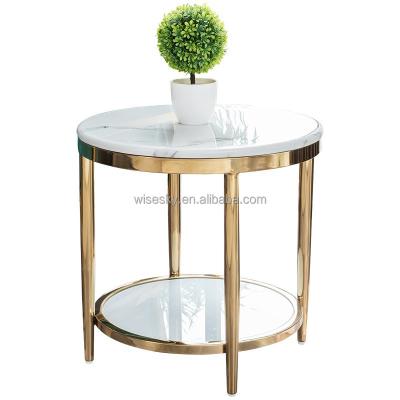 China Durable Modern Stainless Steel Luxury Modern Side Table End Side Table Set For Living Room Coffee Table for sale