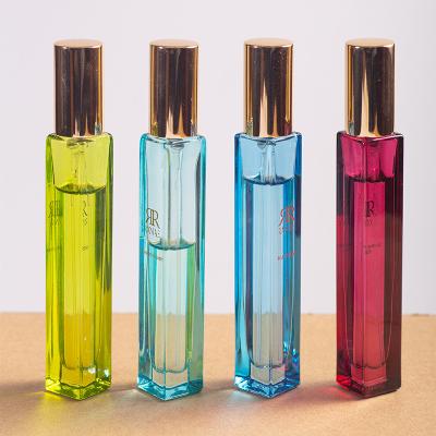 China Non Spill Perfume Packaging 15ml Square Vial Atomizer Sprayer 15ml Square Glass Perfume Bottle for sale