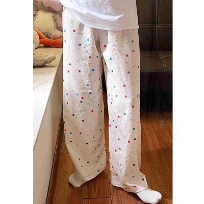 China Breathable Personality cute print casual pajama pants female spring autumn 2023 new thin loose pants for sale