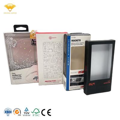 China Recycled Materials Fine Quality Retail Packaging Box With Clear Window Electronic Accessories Packaging Paper Boxes for sale