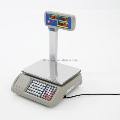 China ABS Plastic Price Calculation Scale 30kg With Priing Ticket for sale