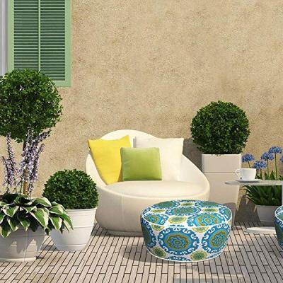 China Durable Outdoor Furniture Round PVC Seat Garden Pouf for sale